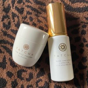 TATCHA: CAMELLIA CLEANSING OIL & THE RICE POLISH: CLASSIC Foaming Enzyme Powder